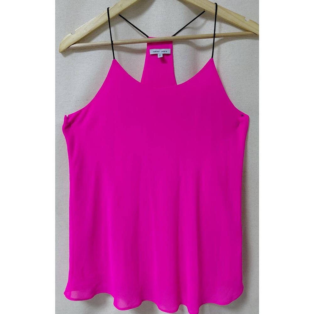 naked zebra Pink Sleeveless Tank Top Solid Lightweight Women Size M